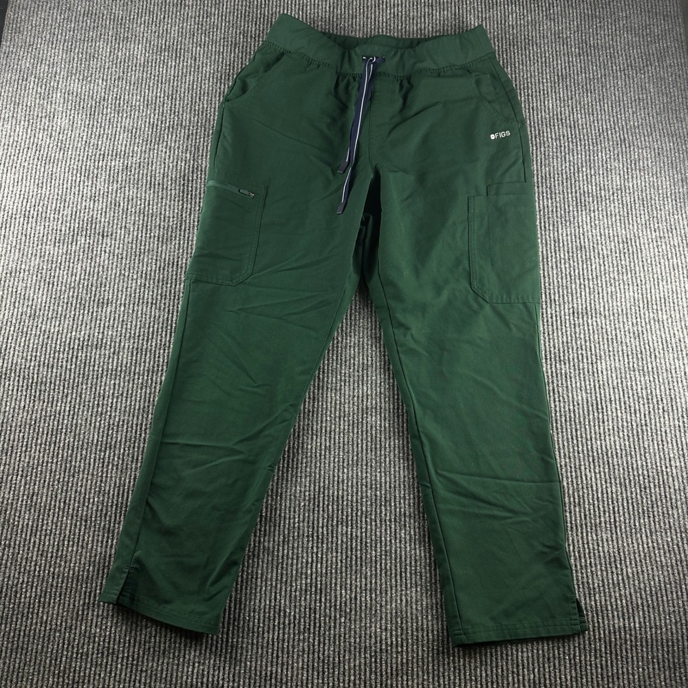 Figs Technical Collection Mens XL Hunter Green Scrub Pants Cargo Pockets 1000166